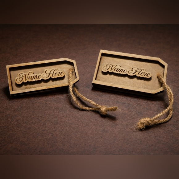 Other - Customizable Wooden Name Tags with Twine. Set of 4 Tags.